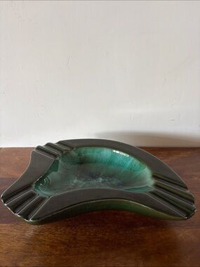 Vintage BMP Blue Mountain Pottery Drip Glaze Ashtray Dish
